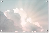 Tuindecoratie Lucht - Wolken - Zon - Natuur - 60x40 cm - Tuinposter - Tuindoek - Buitenposter