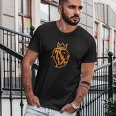T-shirt Zwart King's Day - TAILLE 4XL - Coupe homme - Oranje Lion