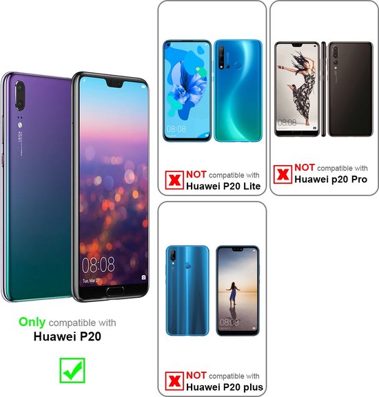 Cadorabo Hoesje geschikt voor Huawei P20 in KWART GRIJS - Hybride beschermhoes met TPU siliconen binnenkant en 2-delige kunststof buitenkant