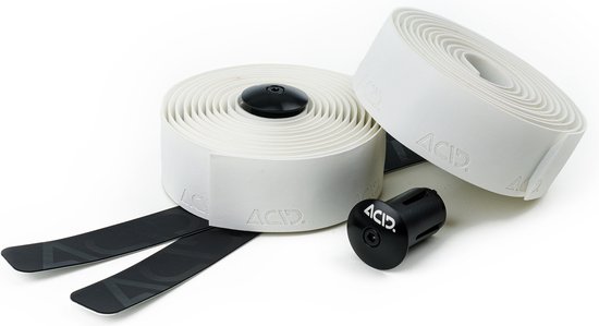 ACID stuurlint - Stuurtape met gelstrips - Microvezels en nanofinishing - Inclusief aluminium expander-eindplug - Dikte 2,5 mm - Polyurethaan - L2000xB30xD2,5 mm - Wit