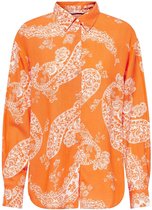 Only Blouse Onlbella Linen L/s Loose Shirt Ptm 15289378 Orange Peel/large Pais Ladies Size - S
