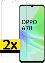 Screenprotector Geschikt voor OPPO A78 5G Screenprotector Beschermglas Gehard Glas - Screenprotector Geschikt voor OPPO A78 Screenprotector Glas - 2 Stuks