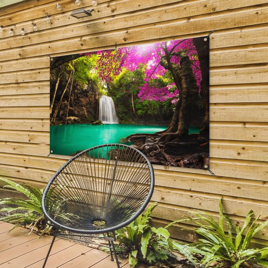 Affiche de jardin Cascade - Thaïlande - Tropical - 120x80 cm - Jardin