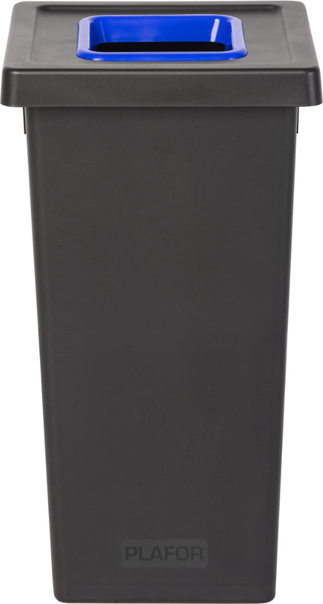 Goedkoopste Plafor Fit Bin, Prullenbak voor afvalscheiding - 75L – Zwart/Blauw- met 5 gratis stickers – recycle – afvalbak - vuilnisbak – afvalemmer – afvalscheiding – vuilnisemmer – sorteerafvalemmer – recycling – hygiënisch - kantoor - keuken