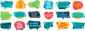 Motivatie Stickers – 18 stuks - Quote Stickers – Muurstickers – Raamstickers – Stickers Volwassenen – Circa 16 cm