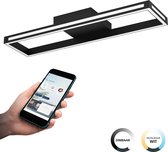 EGLO connect.z Salvilanas-Z Plafondlamp - 77 cm - Zwart/Wit - Instelbaar wit licht - Dimbaar - Zigbee