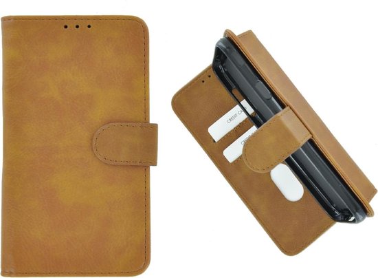 Pearlycase Hoes Wallet Book Case Bruin voor Sony Xperia 10 Plus