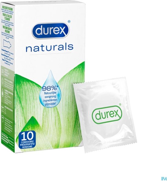 Durex Condooms - Naturals - Extra Glijmiddel - 10 stuks | bol.com