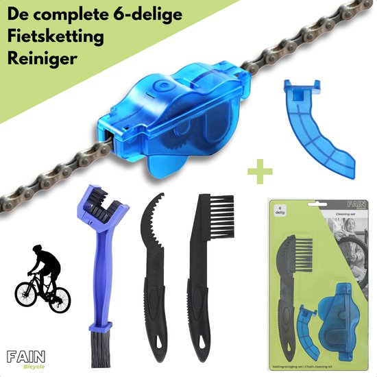 Kit de nettoyage de chaîne de vélo - 6 pièces - Entretien de la