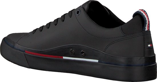 Tommy Hilfiger Heren Sneakers Corporate - Zwart - Maat 45 | bol.com