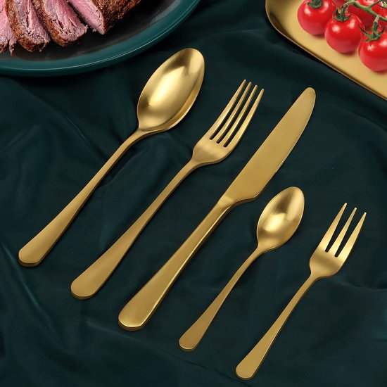 Bestekset Voor 6 Personen - 30 Delig Roestvrij Staal | Spiegelgepolijst & Vaatwasmachinebestendig