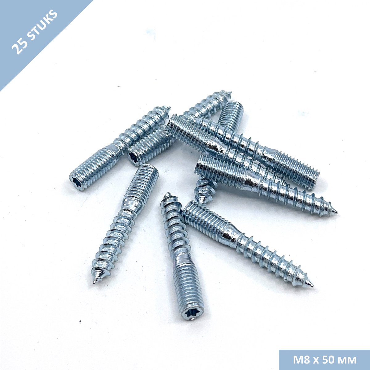 UFAST stokeind M8 x 50 mm - Torx aandraaimogelijkheid - Verzinkt - 25 stuks