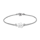 Twice As Nice Armband in zilver, lotusbloem 19 cm