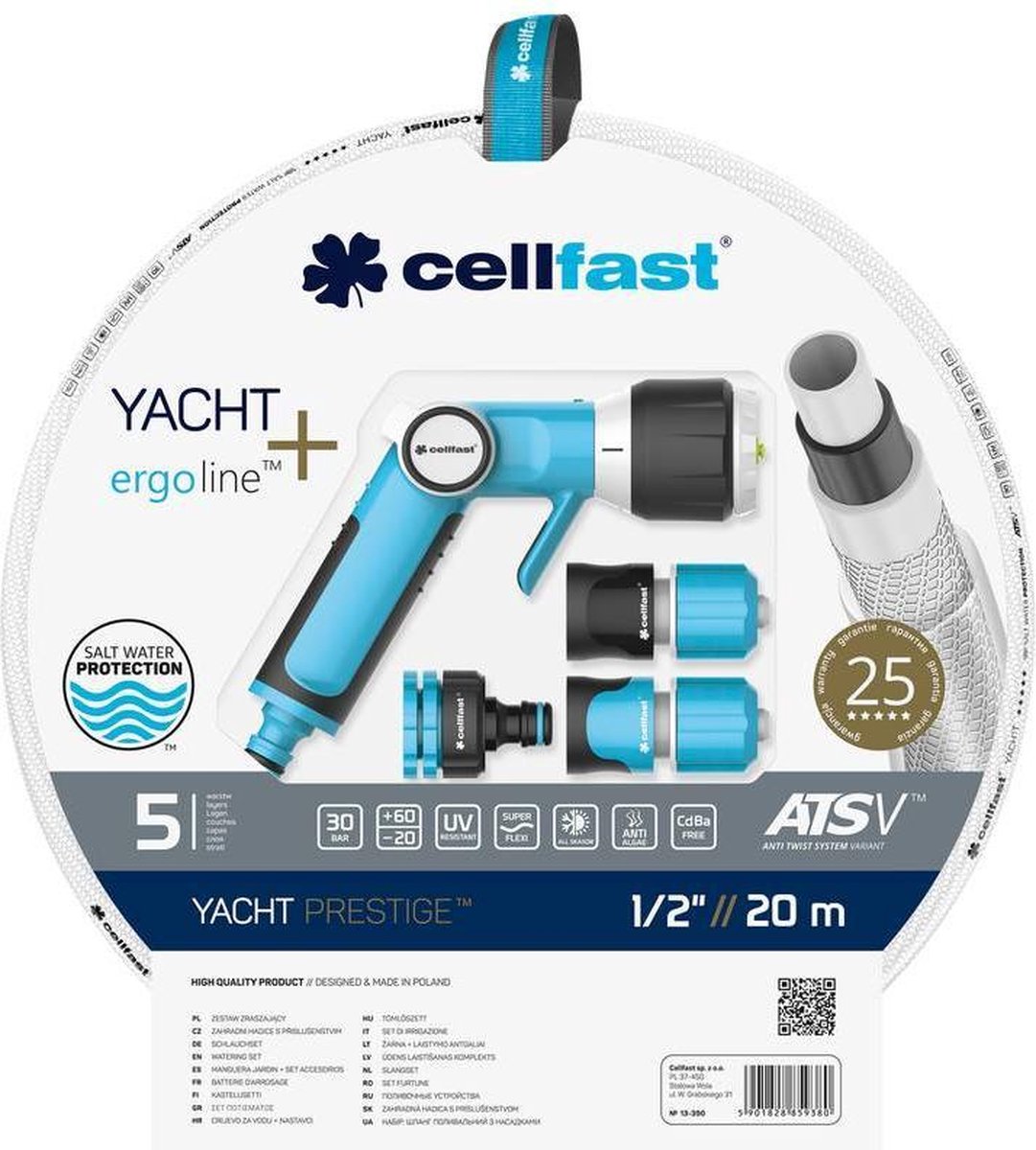 Cellfast Slangenset Yacht Prestige 1/2 20m