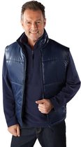 Fleece trui heren met bijpassende bodywarmer blauw maat L