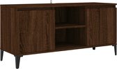 vidaXL - Tv-meubel - met - metalen - poten - 103,5x35x50 - cm - bruin - eikenkleur