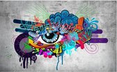 Fotobehang - Graffiti oog