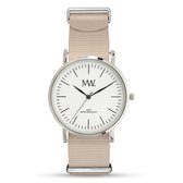 Montre Meyewatch Nato Flat Style SR avec bracelet en toile interchangeable de couleur beige