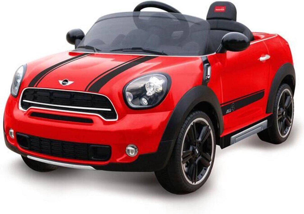 Habubu versterking Voortdurende Mini Cooper Elektrische Kinderauto 12 V Rood | bol.com