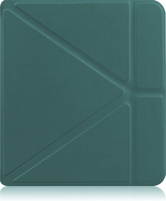 Hoes Geschikt voor Kobo Sage Hoesje Bookcase Cover Book Case Hoes Sleepcover Trifold - Donkergroen van CaseBuddy — afbeelding 3