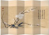 Fine Asianliving Chinees Kamerscherm Oosters Scheidingswand B240xH180cm 6 Panelen Bloesems
