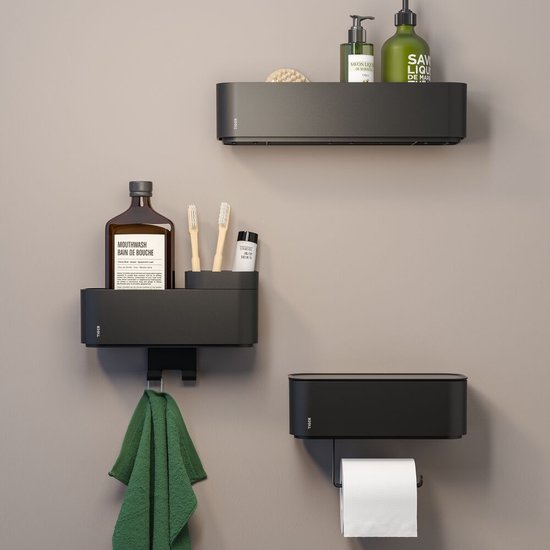 Tiger 2-Store - Support mural / Panier de douche 35 cm - Zwart