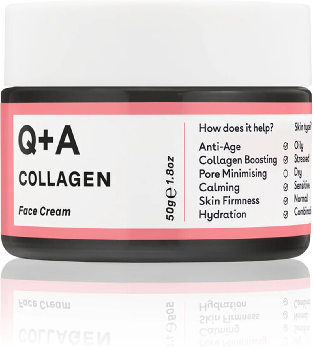 Q+a Collagen Face Cream. A Vegetarian, Seaweed Derived Collagen Cream For Ageing