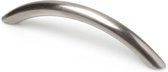 Handvat Rei 153 Nikkel Gesatineerd 11,1 x 0,9 x 2,6 cm Zilverkleurig Metaal 4 Onderdelen 96 mm