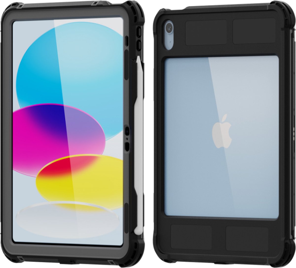 Redpepper Tablet Hoes Geschikt voor iPad 10.9 (2022) - Redpepper Waterproof Backcase - Zwart