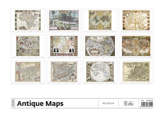 Antique Maps - Antieke Mappen Kalender 2020 - Helma