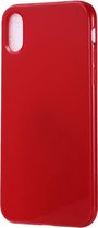 Candy Color TPU Case voor iPhone XS Max (rood)
