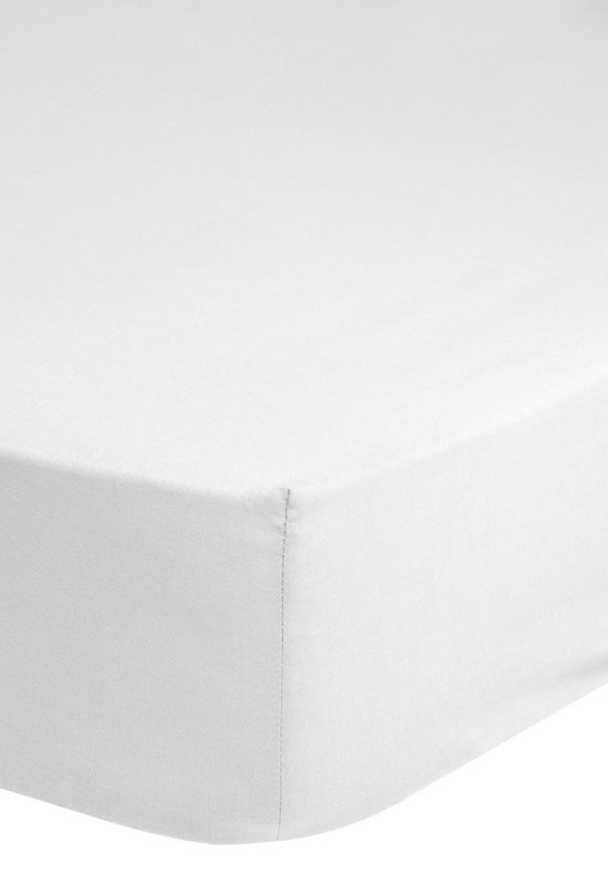 Jersey hoeslaken, wit - 90 x 200 cm