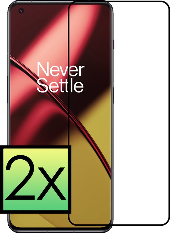 Screenprotector Geschikt voor OnePlus 11 Screenprotector Tempered Glass Gehard Glas Full Cover - 2x