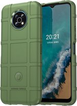 iMoshion Hoesje Geschikt voor Nokia G50 Hoesje Siliconen - iMoshion Rugged Shield Backcover - Groen