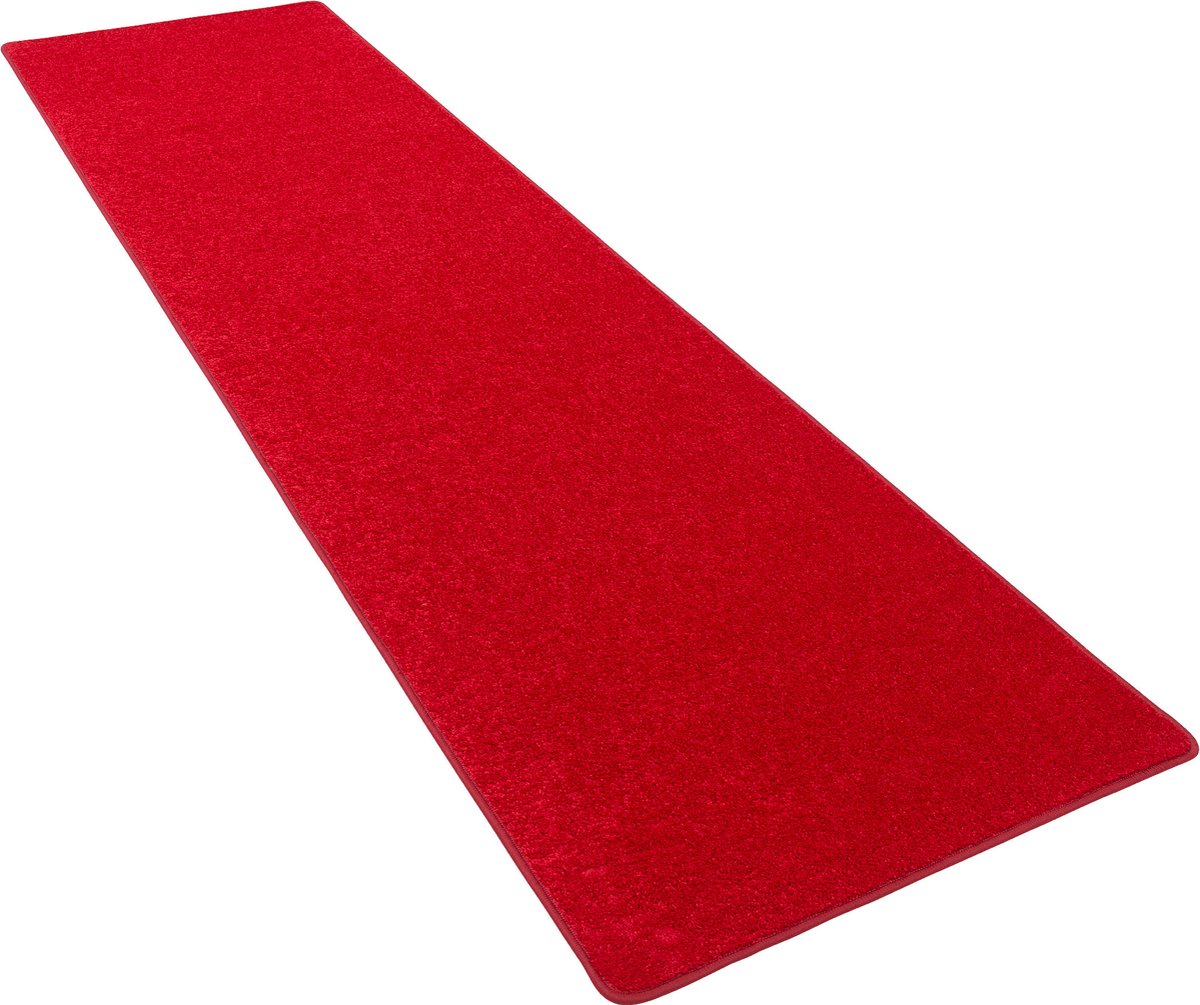 Tapeso Hoogpolige loper Velours - Posh zalmroze - 80x300 cm kopen? Shop