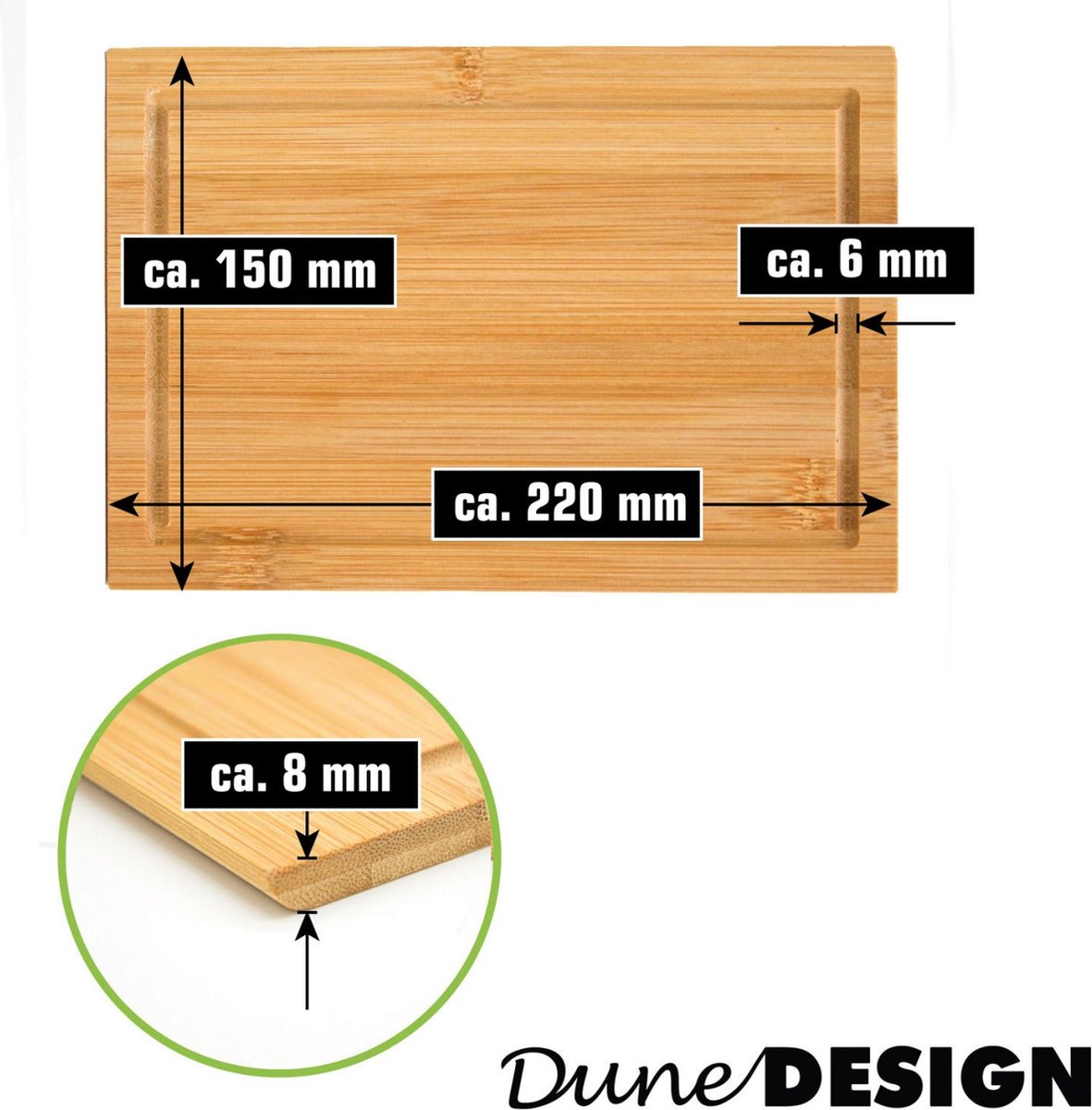 6-delige Set: Mooie Broodplankjes van Bamboe - 22x15 Houten Ontbijtplanken - Houten Snijplankjes — cadeau in Cadeau-ideeën - foto 7