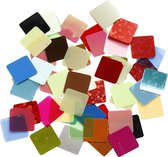 Folie mozaiektegels, afm 10x10 mm, diverse kleuren, 250 gr/ 1 doos