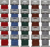 Macramé koord. diverse kleuren. dikte 2 mm. 5x5 doos/ 1 doos