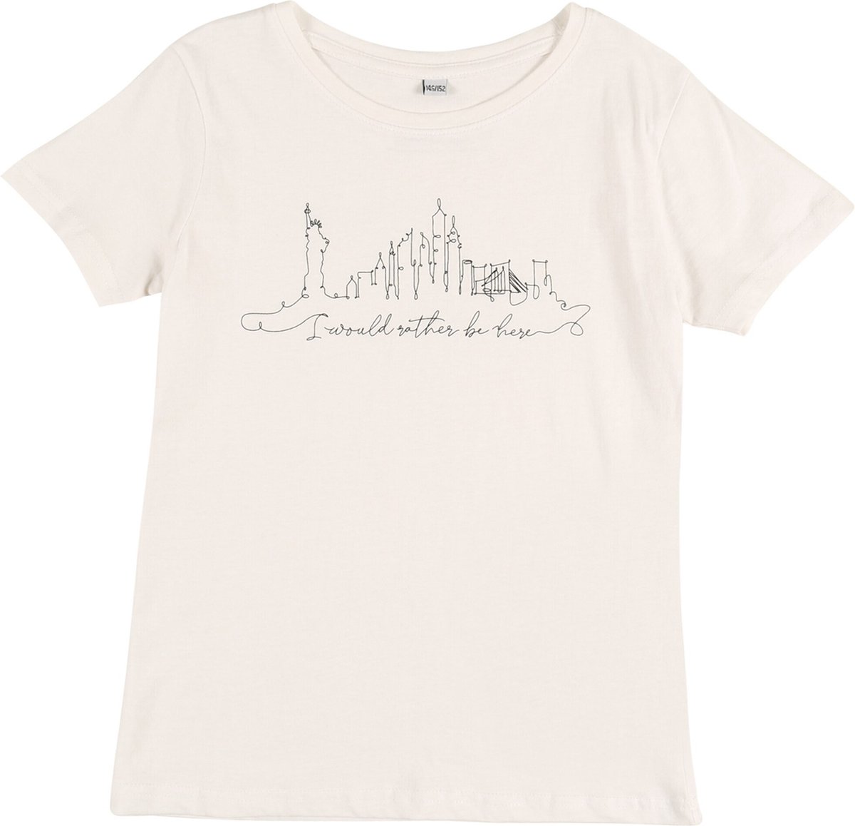 Mister Tee Want To Be Here Kinder Tshirt Kids 134/140 Wit