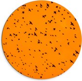 Dibond Muurcirkel - Gele Lucht Vol met Trekkende Vogels - 60x60 cm Foto op Aluminium Muurcirkel (met ophangsysteem)