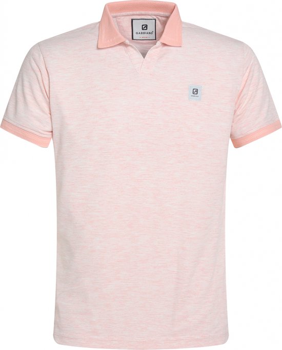 Gabbiano Poloshirt Polo Met V Hals En Ribkraag 233562 478 Fresh Coral Mannen Maat - 3XL