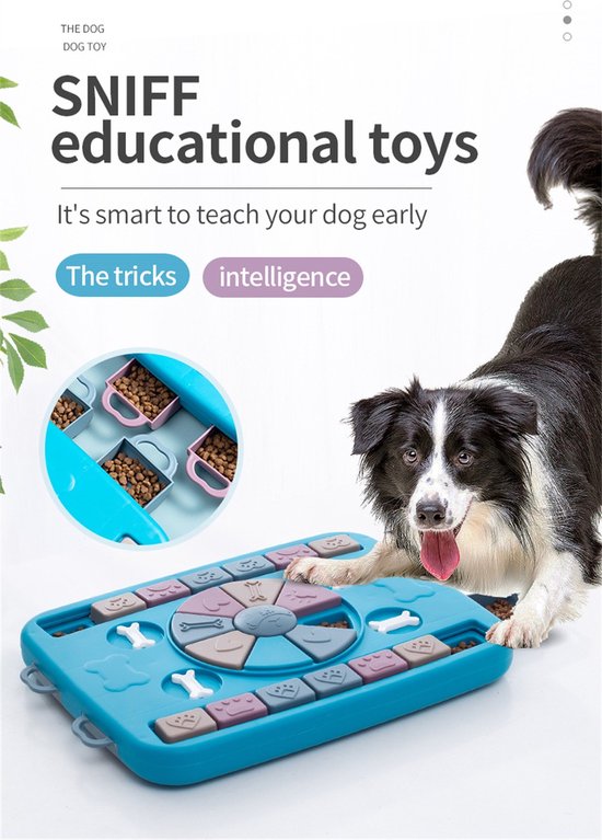 Anulely Hondenvoederspeelgoed, hondentrainingsspeelgoed, creatieve lekkernijdispenser voor honden, puzzelspeelgoed in krulvorm, hondenvoer, puzzel-voederdispenser, traktatiedispenser voor huisdieren
