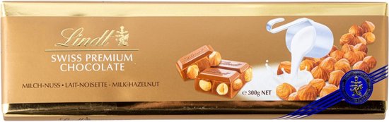 Lindt Chocoladetablet melk met geroosterde hazelnoten - Stuk 300 gram