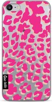 Casetastic Apple iPhone 7 / iPhone 8 / iPhone SE (2020) Hoesje - Softcover Hoesje met Design - Leopard Print Pink Print