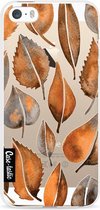 Casetastic Apple iPhone 5 / iPhone 5S / iPhone SE Hoesje - Softcover Hoesje met Design - Cascading Leaves Print
