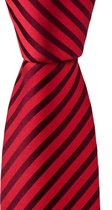 OLYMP stropdas - rood-bordeaux gestreept