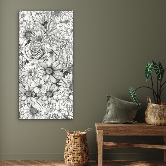 Tableau Floral Sur Verre 120x60 Cm - Impression Moderne Fleurs Roses - Décoration Murale
