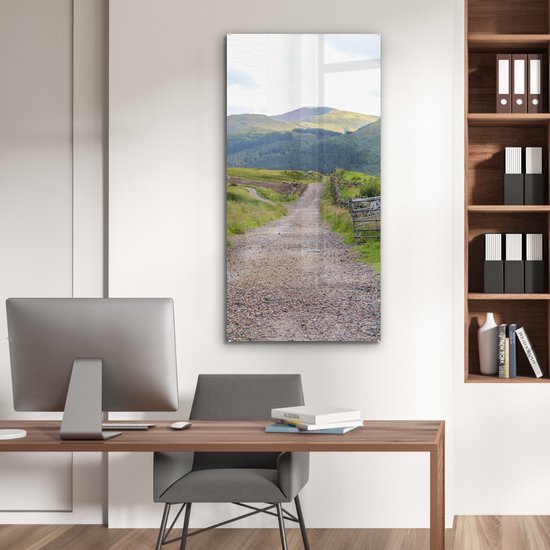 MuchoWow® Peinture sur verre - Route de campagne vers Ben Nevis en Écosse - 60x120 cm - Peintures sur verre acrylique - Photo sur Glas