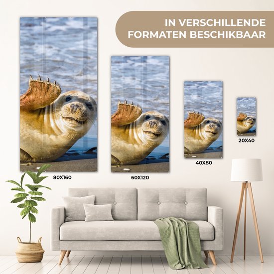 MuchoWow® Peinture sur Verre - Sceau - Drôle - Ondulation - 60x120 cm - Peintures sur Verre Peintures - Photo sur Glas