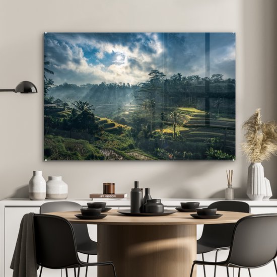 Peinture sur Verre - Paysage d'Indonésie - 120x80 cm - Peintures sur Verre Peintures - Photo sur Glas